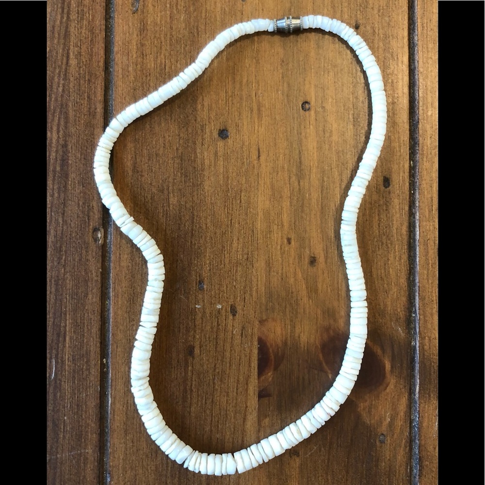 Necklace made from Beads of White Shells, Unisex